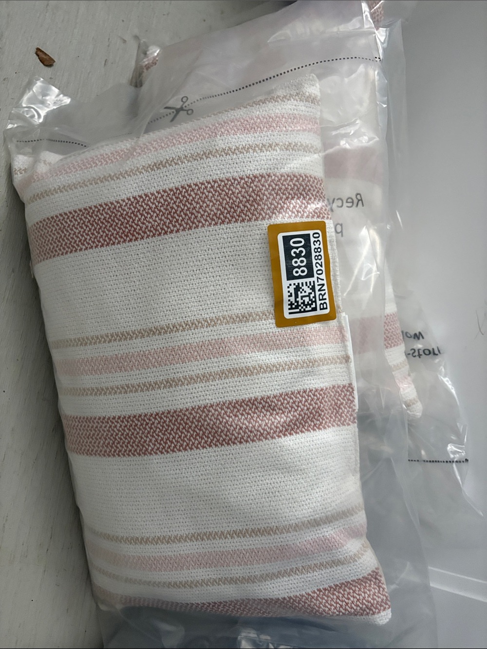 Target Blush and White Striped Accent Pillow